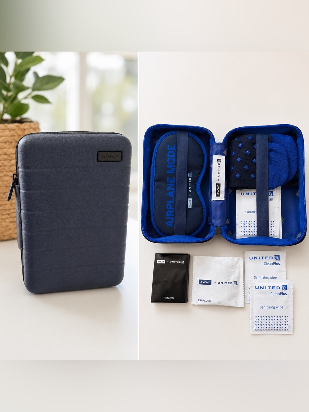 Away x United Airlines Airplane Mode Travel Amenity Kit Suitcase NEW